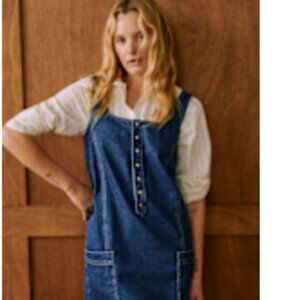 Sezane Adria Dress Denim Blue - Size 38